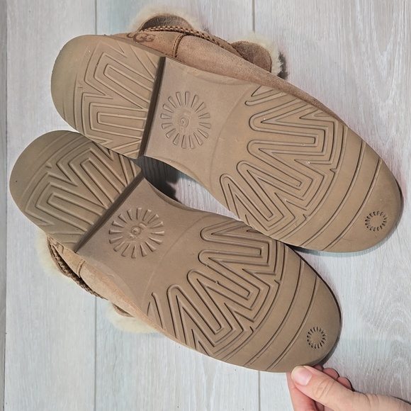 Ugg Australia Shearling Women's Ankle Leather Shoes Boots Sz 10 - Picture 10 of 13